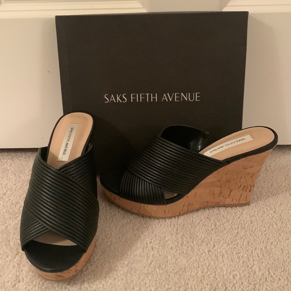 Saks Fifth Ave Wedge Sandals